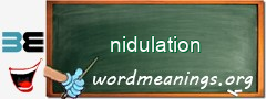 WordMeaning blackboard for nidulation